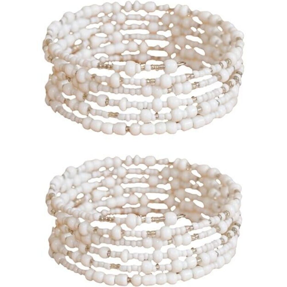 Tembo Africa Set Of 2 Handmade Beaded Bracelets For Women - Wrap Bracelets -